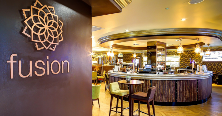 Fusion Restaurant interior inside Ramside Hall Hotel